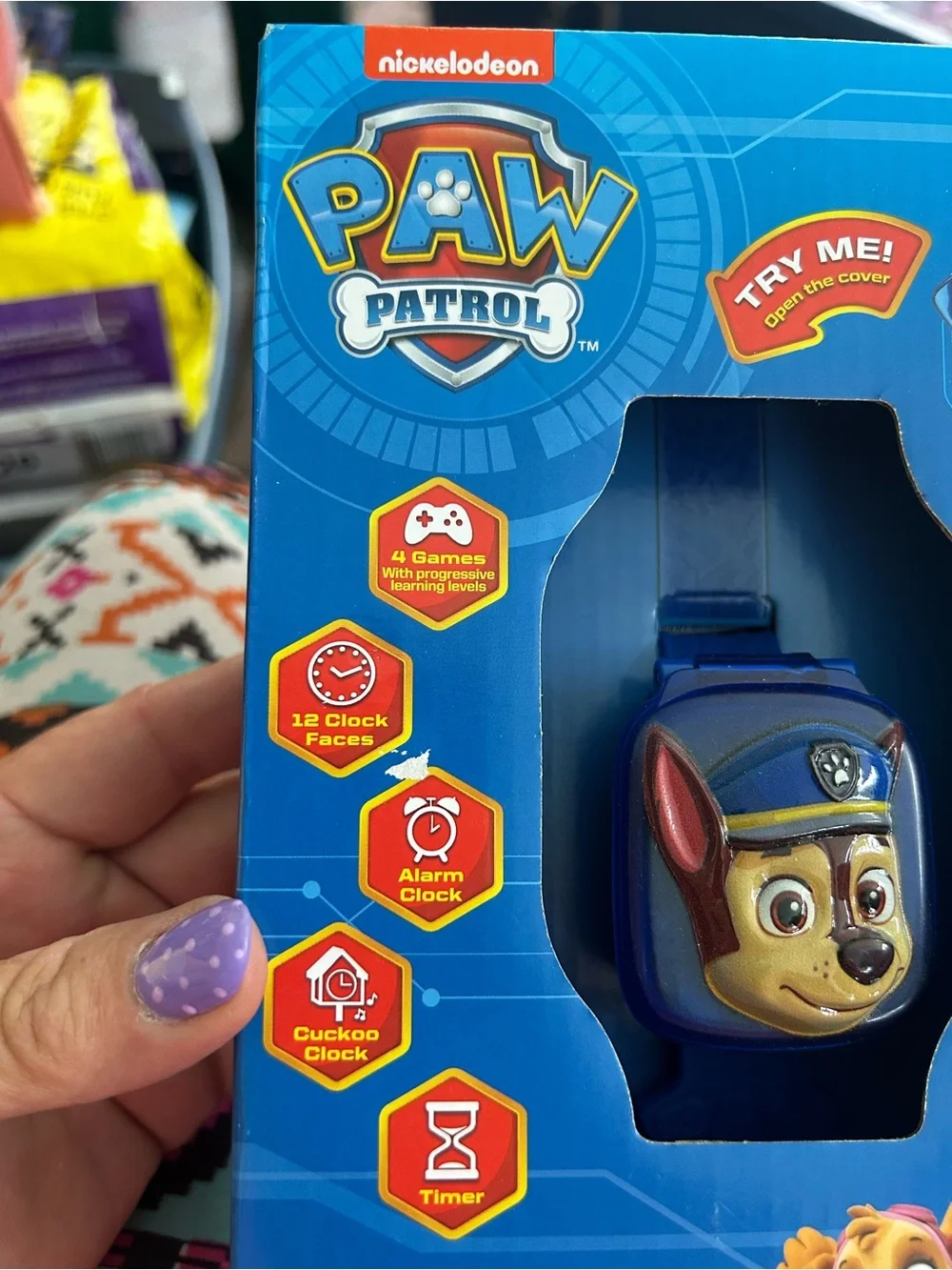Nickelodeon PAW Patrol Learning Pup Watch - Blue with Chase Face
